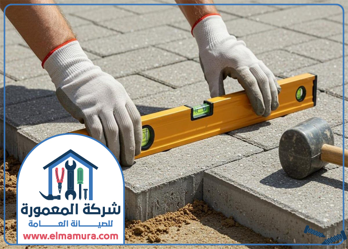 تركيب انترلوك في المطينة 5 تركيب انترلوك في المطينة