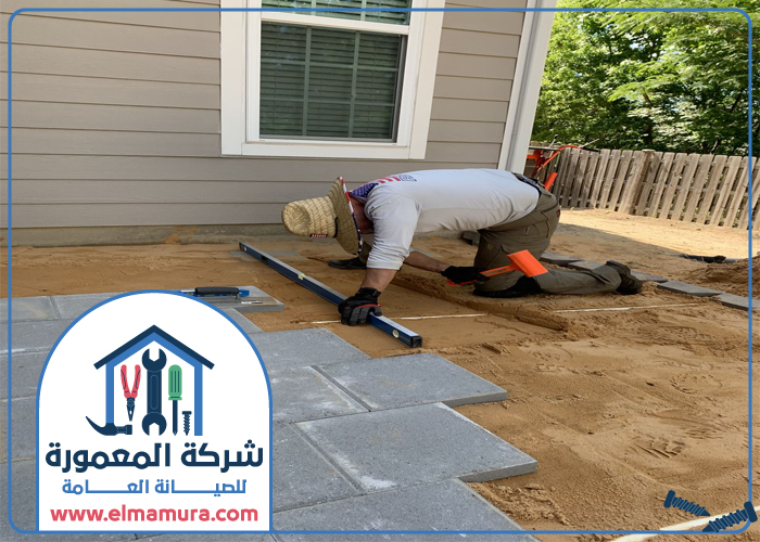 تركيب انترلوك في زعبيل 4 تركيب انترلوك في زعبيل
