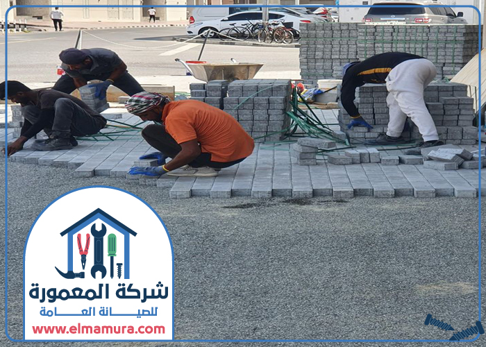 تركيب انترلوك في ند الحمر 5 تركيب انترلوك في ند الحمر