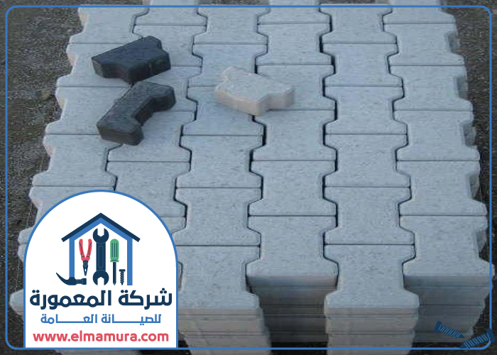 تركيب انترلوك في المزهر 5 تركيب انترلوك في المزهر