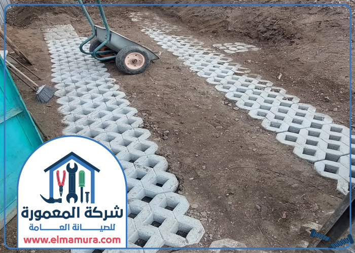 تركيب انترلوك في محيصنة 4 تركيب انترلوك في محيصنة